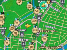 熊本市中心部のマップ