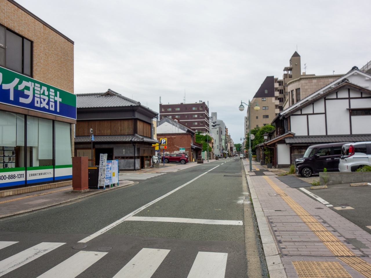 細工町一丁目から西唐人町を見た風景