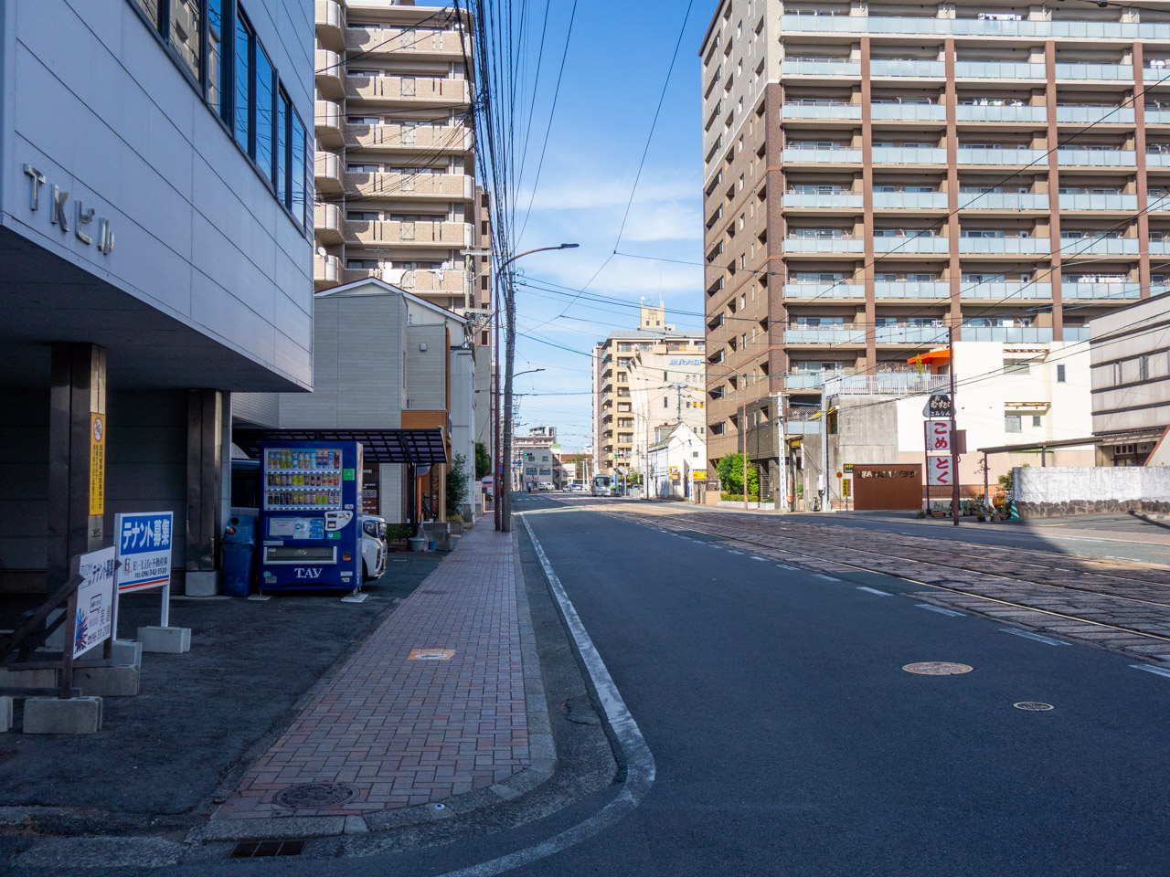 呉服町三丁目から一丁目方面を見た風景