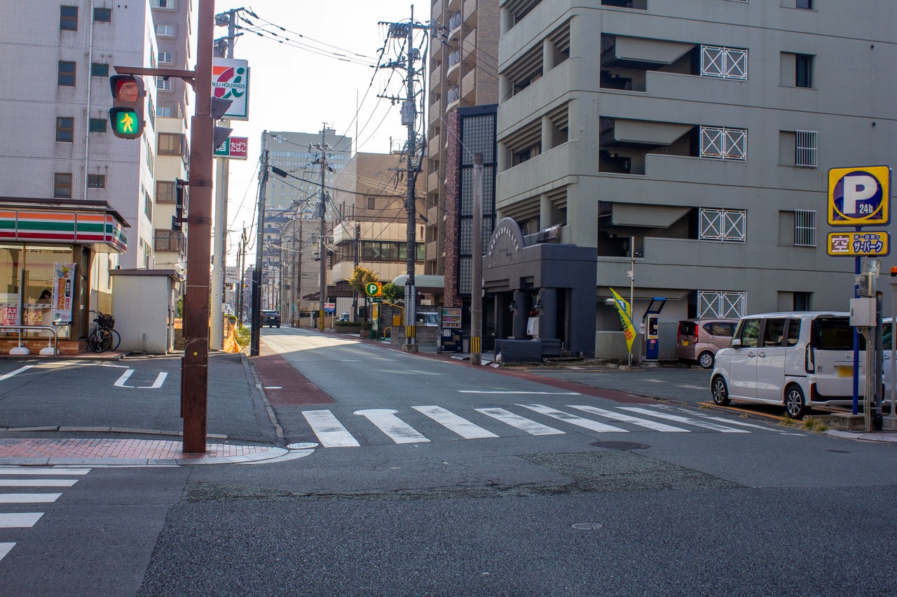 米屋町一丁目の端から見た風景