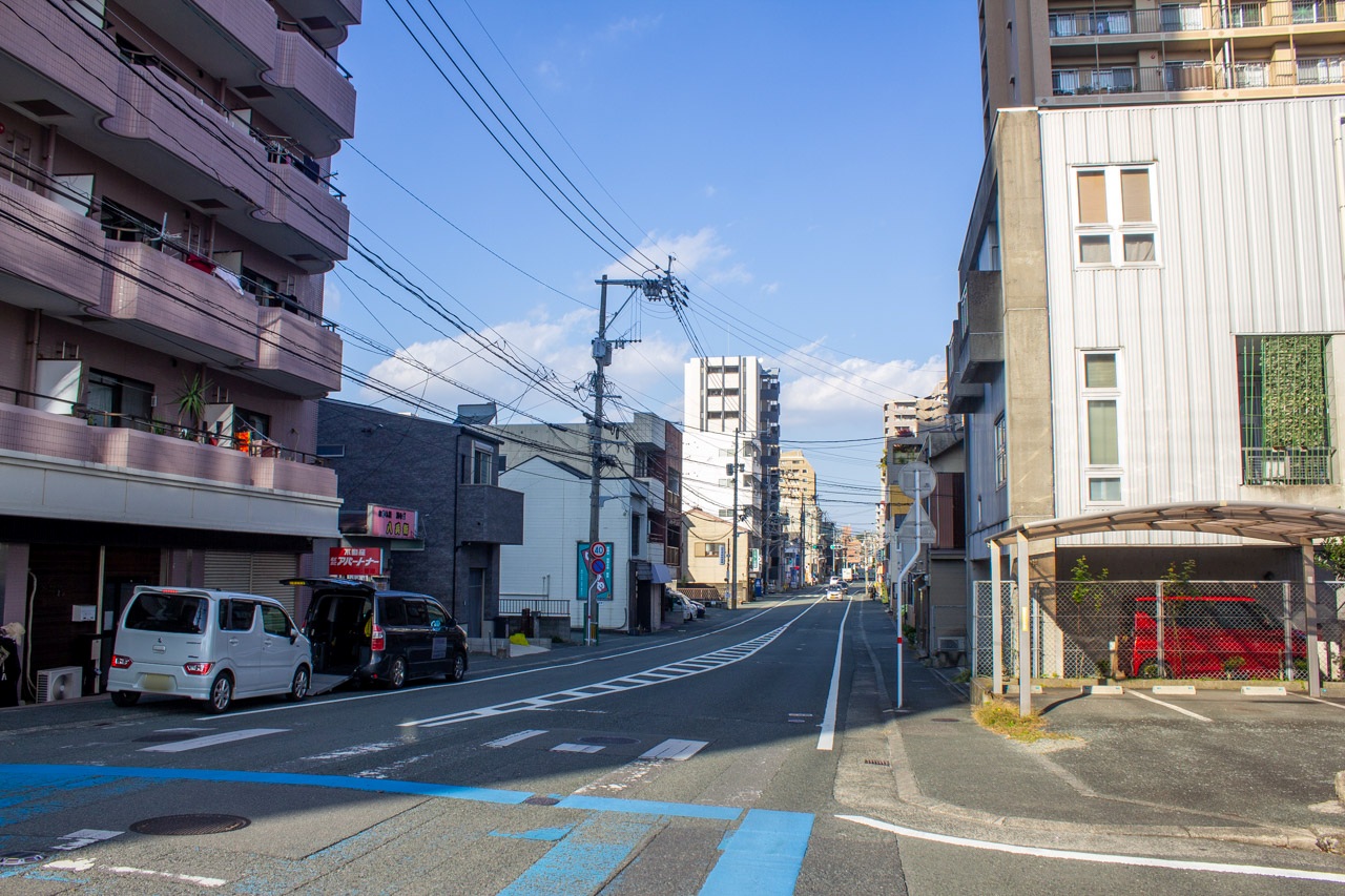 米屋町三丁目の端から見た風景