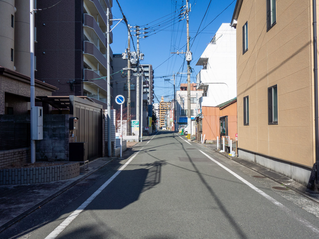 紺屋町三丁目の境界から見た風景
