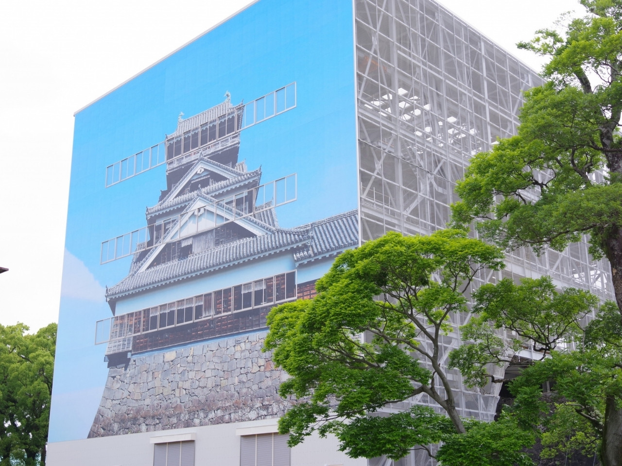 修復中の宇土櫓